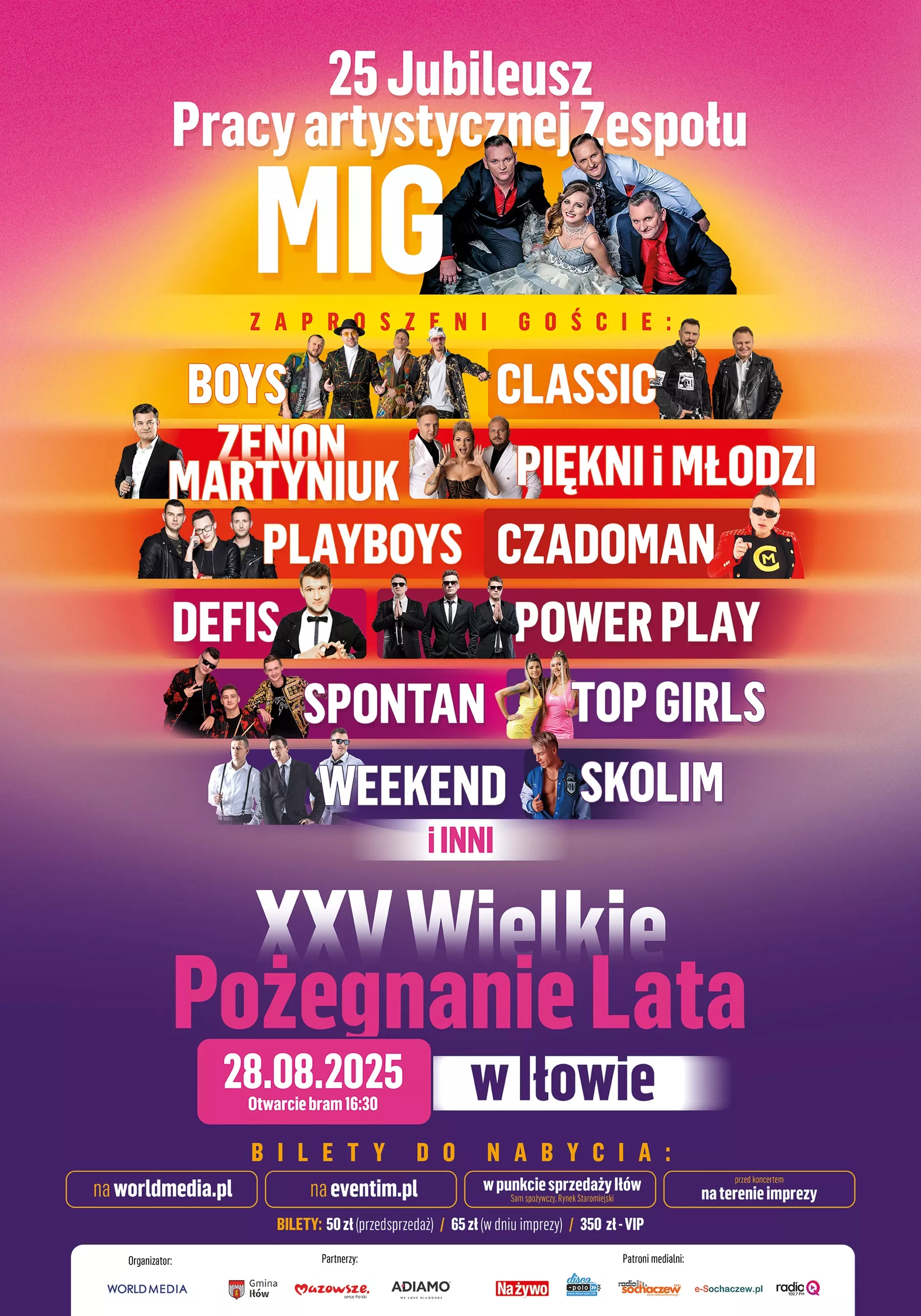 Wielkie Pożegnanie Lata w Iłowie 2025 – jubileusz zespołu MIG! Kto wystąpi, bilety, transmisja w TV! 